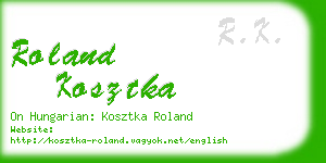 roland kosztka business card